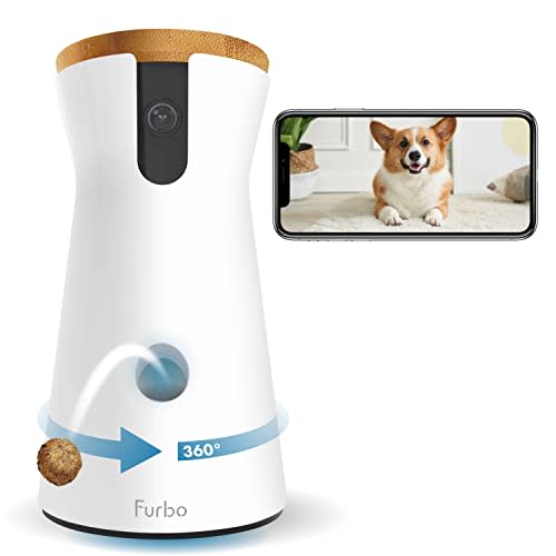 Furbo 360° Dog Camera: [New 2022] Rotating 360° View Wide-Angle Pet Camera with Treat Tossing,…