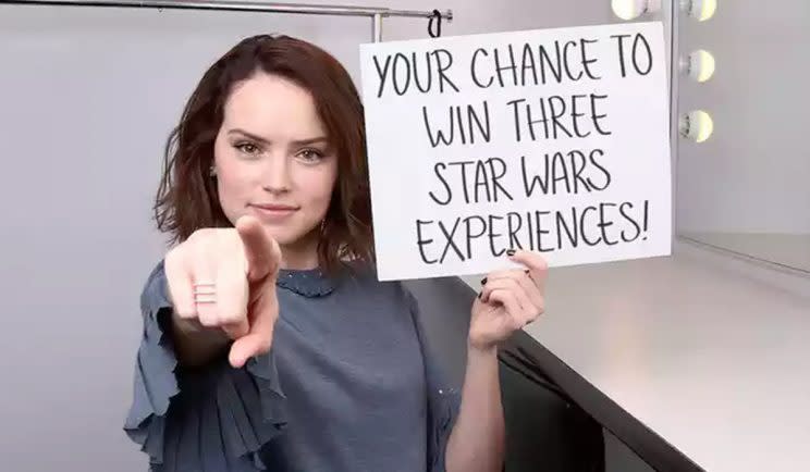 Daisy Ridley supports Force for Change - Credit: Omaze