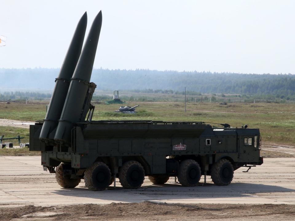 A Russian Iskander missile launcher