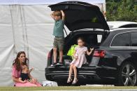 <p>Princess Charlotte joined her siblings and her cousin baby Archie at a charity polo match to cheer on Prince William and Prince Harry.</p>