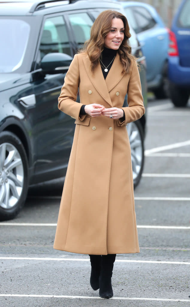 The Duchess of Cambridge arrives in Cardiff to attend a baby sensory class [Photo: Getty]