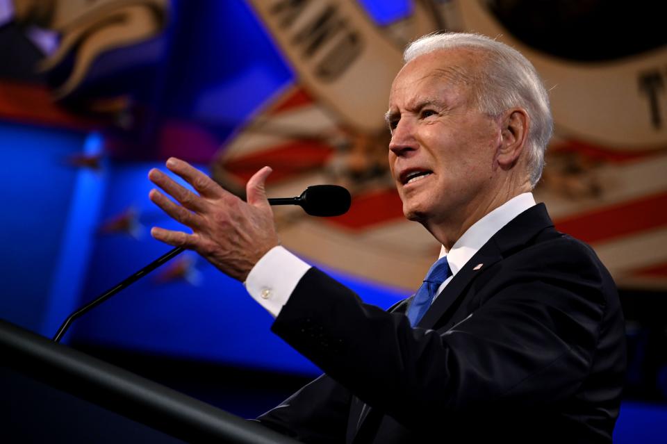 Democratic Presidential candidate Joe Biden on Oct. 22, 2020, in Nashville.