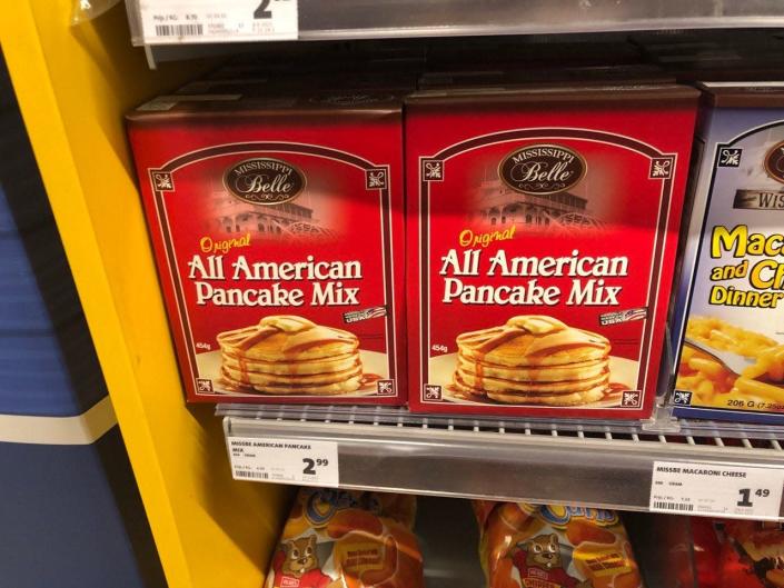 Boxed pancake mix