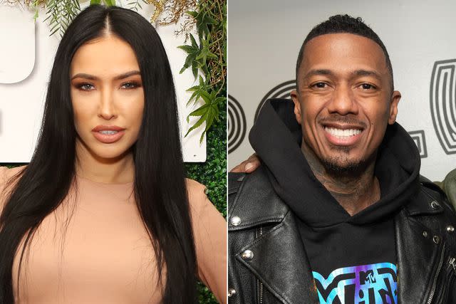 <p>Tasia Wells/Getty Images; Shahar Azran/Getty Images</p> Bre Tiesi and Nick Cannon