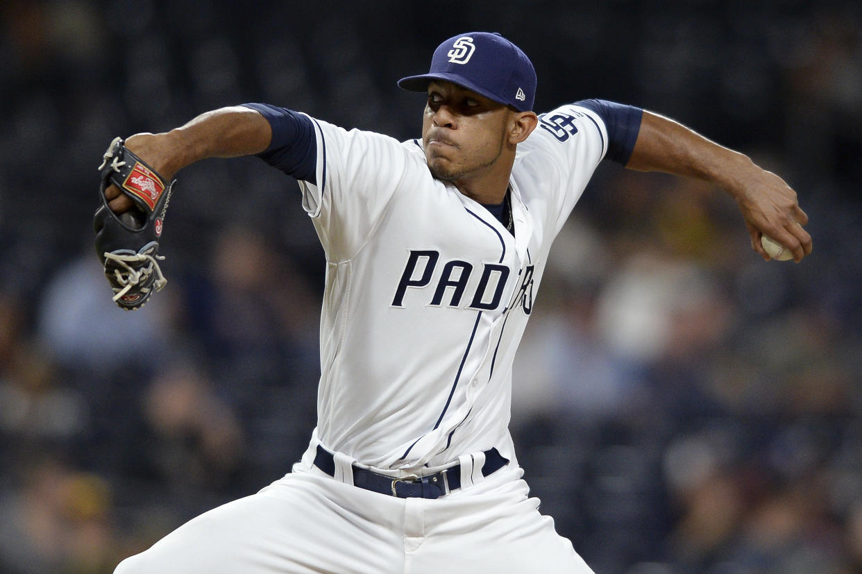 MLB has suspended Padres P Jose Torres 100 games for an incident where he allegedly pointed a gun at the woman he lived with. (AP)