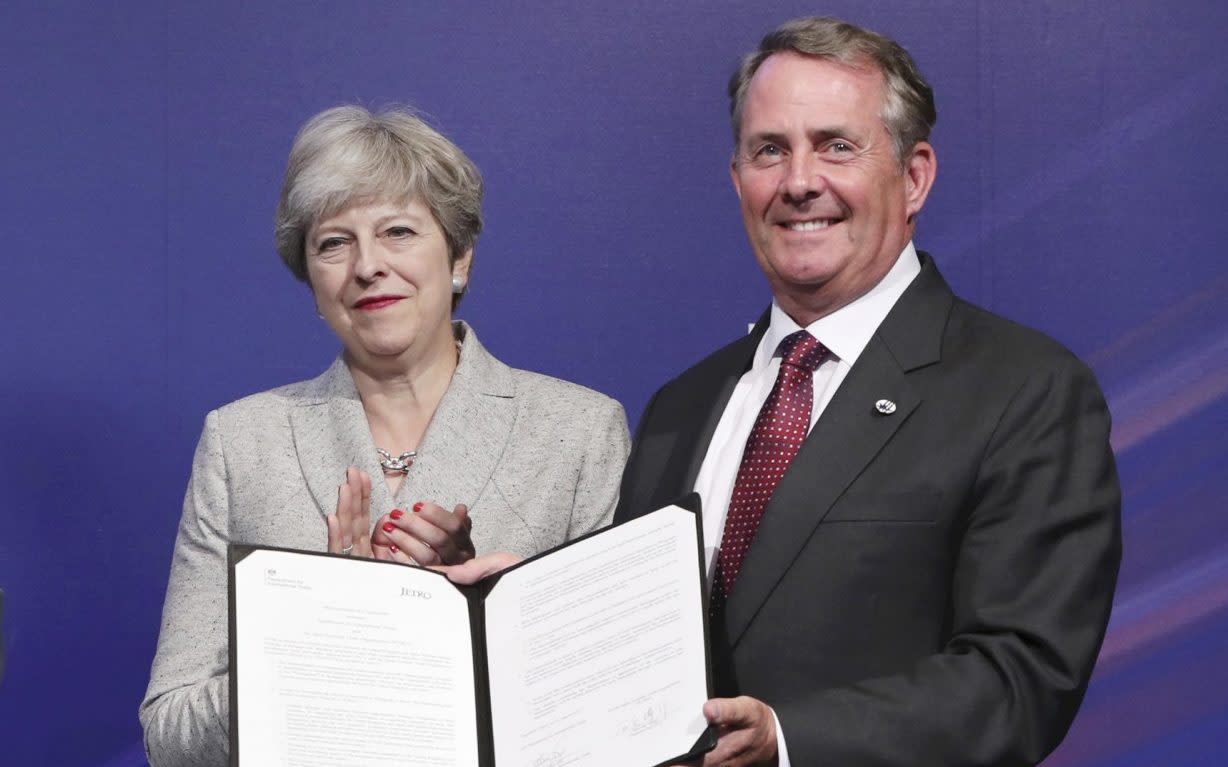 Theresa May and Liam Fox in Toyko - JAPAN POOL