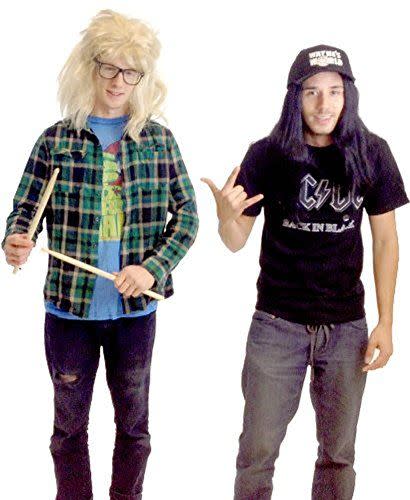 8) “Wayne's World” Garth and Wayne Costume Set