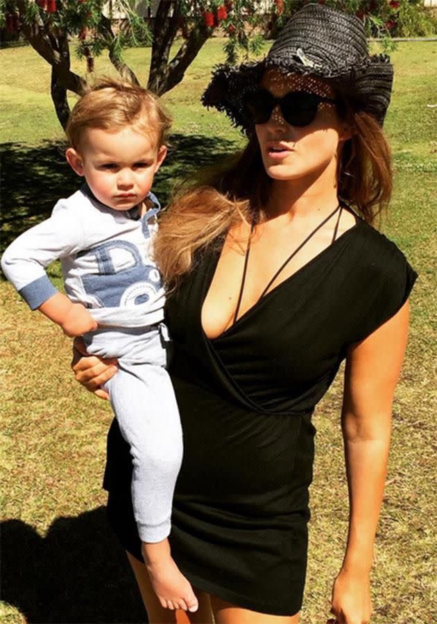 Christie with her son Hendrix. Source: Instagram