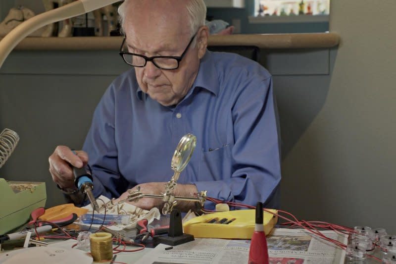 Eddy Goldfarb still works with electronics. Photo courtesy of Lyn Goldfarb