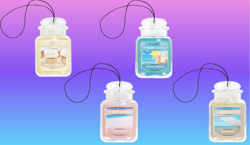 yankee candle car jars in four scents