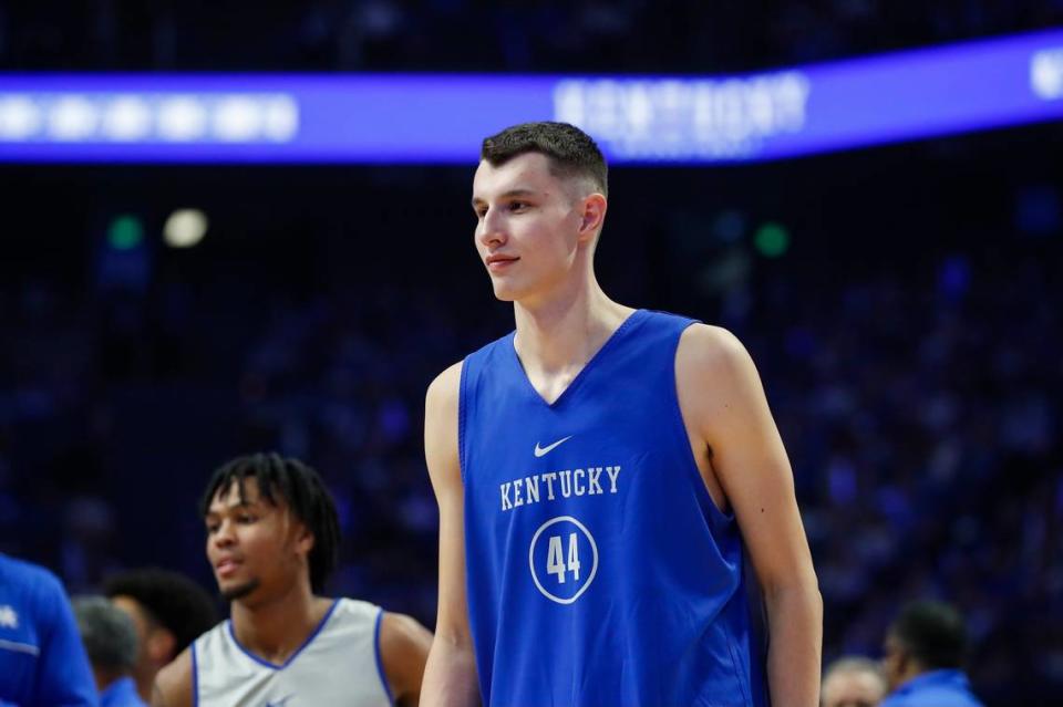 UK freshman center Zvonimir Ivisic went home to visit with his family in Europe during UK’s holiday break. Ivisic wasn’t with the Kentucky team for a home win over Illinois State on Dec. 29.