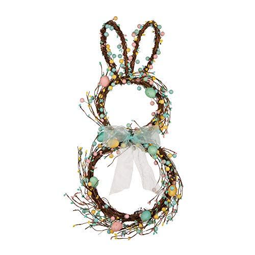 1) Glitzhome Easter Bunny Spring Wreath