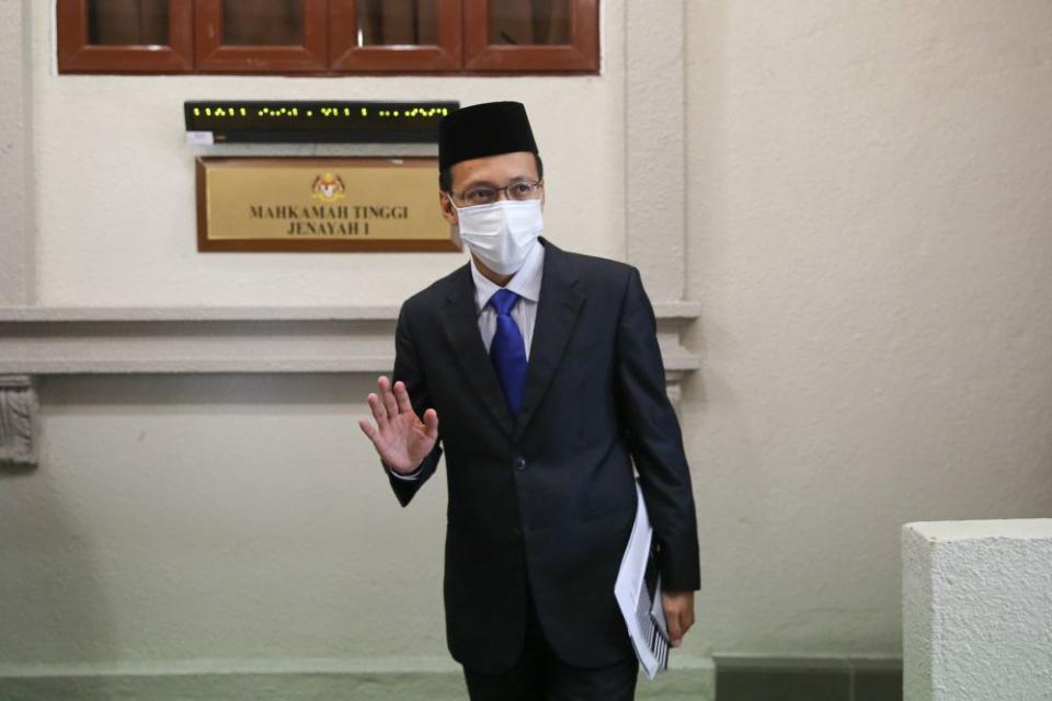 Witness Faisalludin Mohamat Yusuff is pictured at the Kuala Lumpur High Court June 17, 2020. — Picture by Yusof Mat Isa