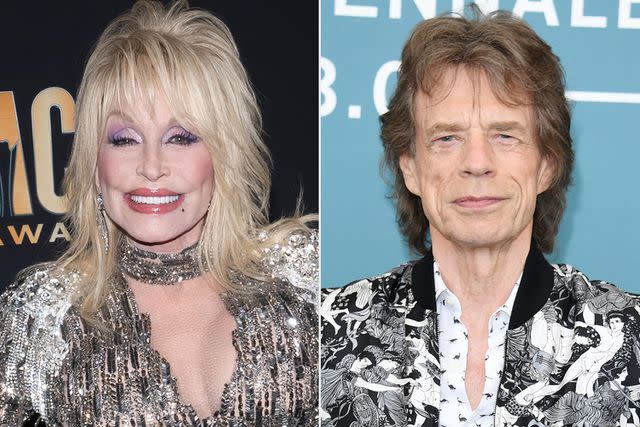 <p>SUZANNE CORDEIRO/AFP via Getty; Daniele Venturelli/WireImage</p> Dolly Parton and Mick Jagger