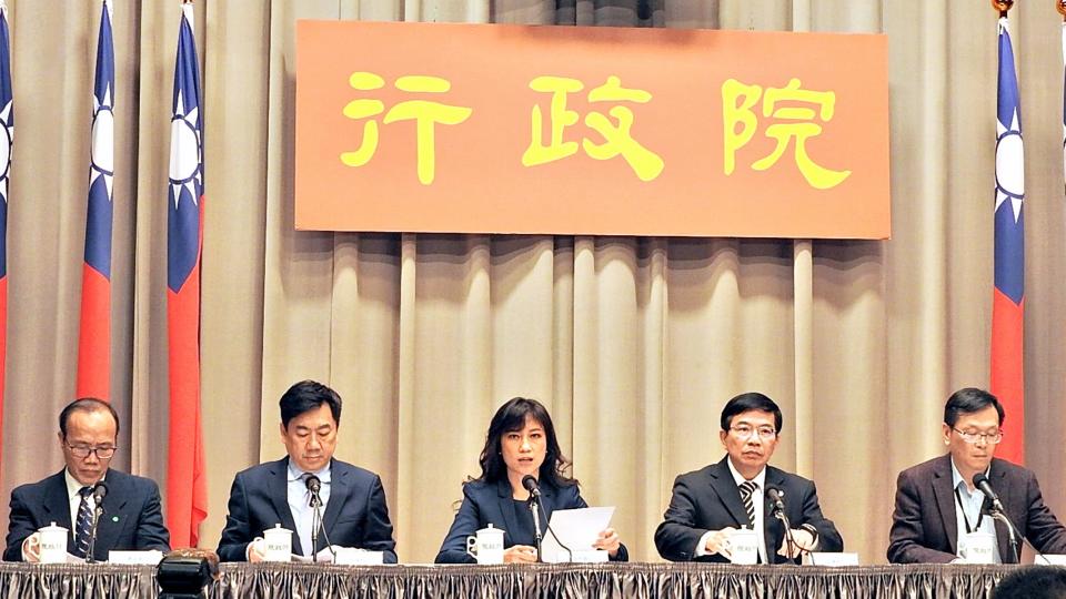 行政院26日舉行行政院會記者會。（圖 / 記者陳弘志攝）