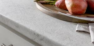 The new HPL Stone Collection’s Fieldstone finish features a textured matte sheen that is less reflective than other stone surfaces, offering a more casual look with authentic characteristics and veining details.