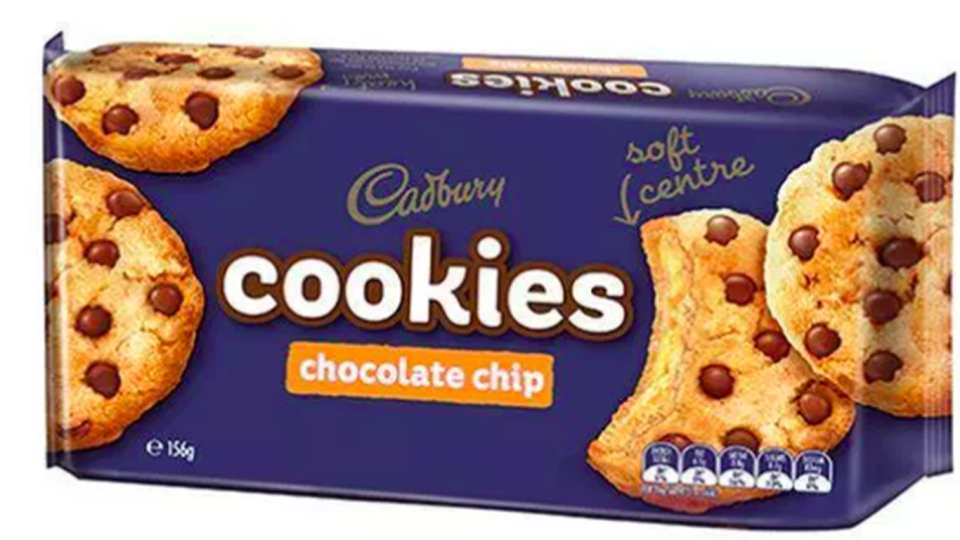 The Cadbury's Chocolate Chip cookie with soft centre contains an allergen, but this is not clearly labelled on the packaging.