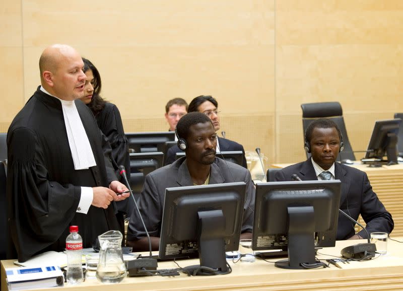 FILE PHOTO: Lawyer Khan speaks at the ICC in The Hague