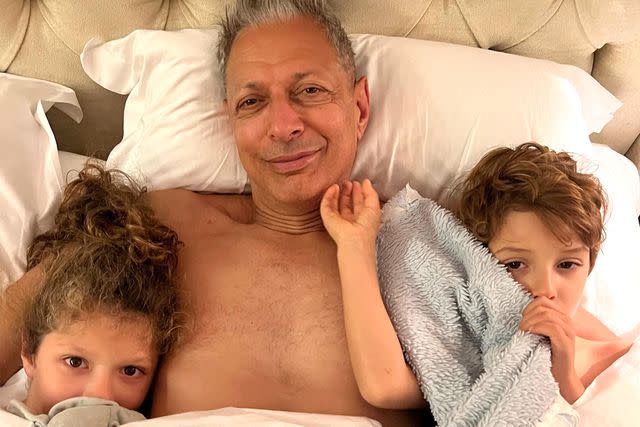 Jeff Goldblum/Instagram Jeff Goldblum and his sons in 2022