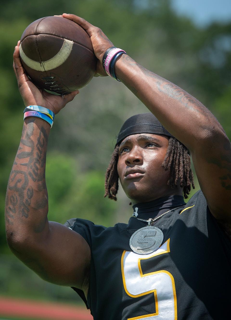 Starkville wide receiver Braylon Burnside is seen in Ridgeland, Miss., July 21, 2023. The 2023 Dandy Dozen pick has committed to Mississippi State.