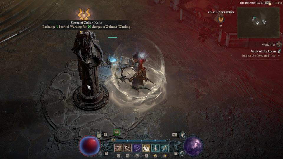 Diablo 4 season 3 screenshot of the Vault of the Loom