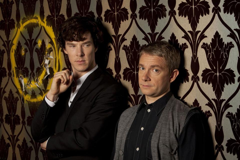 Two's company: Benedict Cumberbatch and Martin Freeman as Holmes and Watson in 'Sherlock' (BBC)