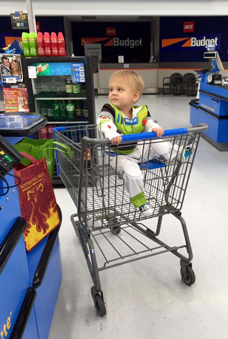 <p><span id="fbPhotoPageCaption" class="fbPhotosPhotoCaption" tabindex="0" data-ft="{&quot;tn&quot;:&quot;*G&quot;,&quot;type&quot;:45}">"Halloween costume in July. Only way to get him to go to the grocery store peacefully."</span></p>