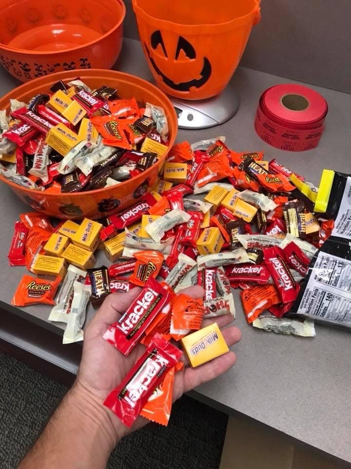 Be sure to inspect your kids' Halloween candy before letting them eat it.