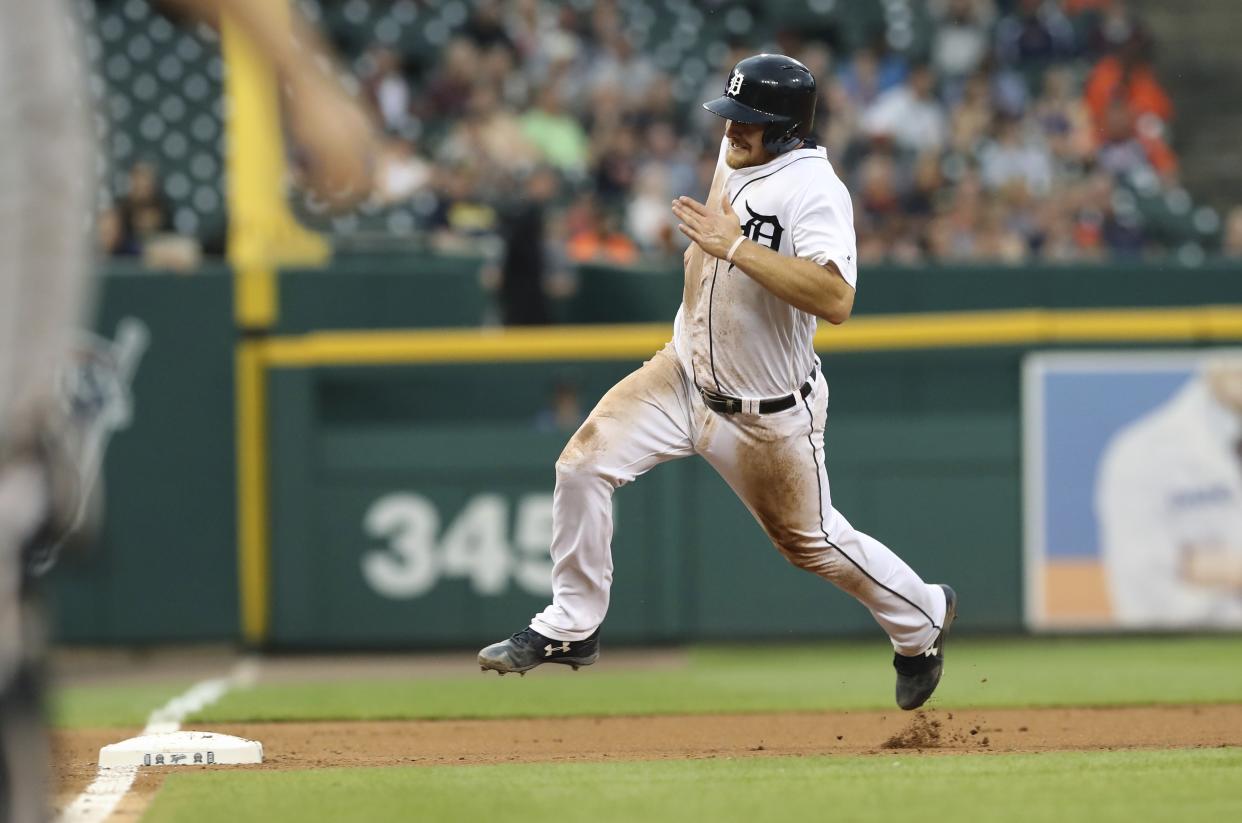 Detroit Tigers’ John Hicks highlights this week’s look at fantasy baseball pickups (AP Photo).