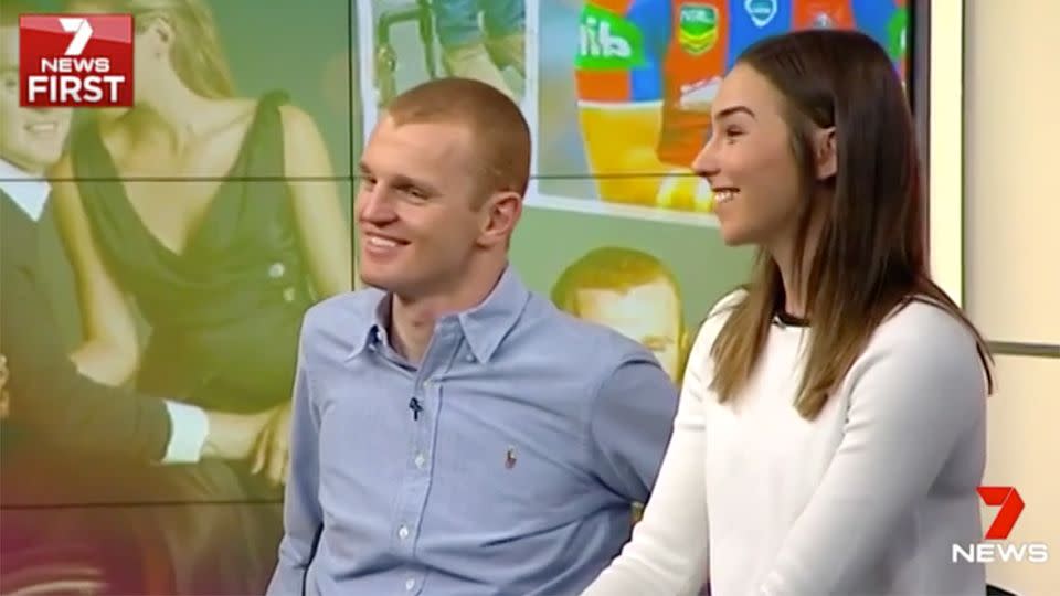 Alex and Tiegan will marry on Sunday. Pic: Ch 7