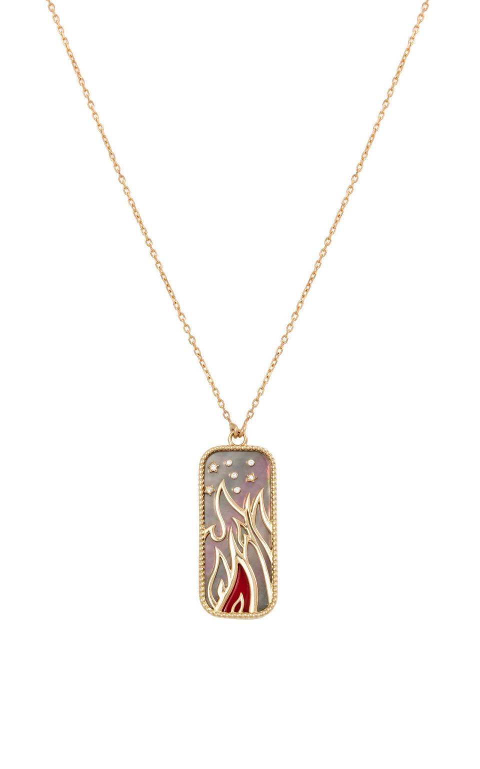 18-Karat Gold Elements of Love Fire Pendant