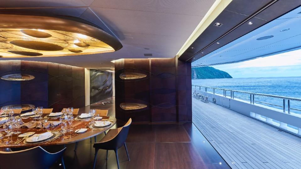 The interior combines an indoor-outdoor sensibility for areas like the main dining room. - Credit: Courtesy Francisco Martinez/Nobiskrug