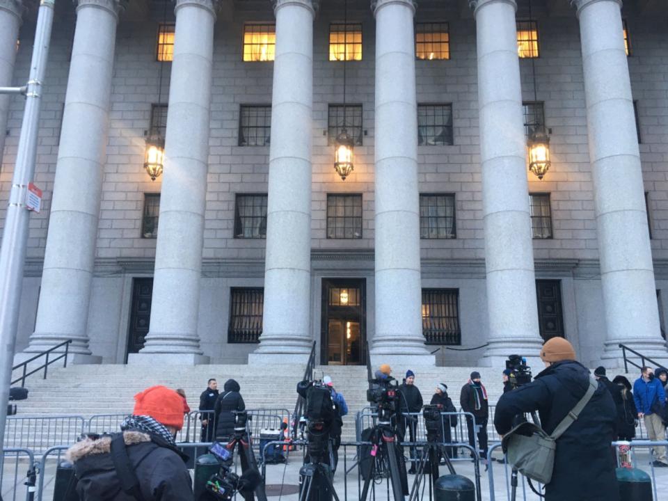 Outside the federal court in Manhattan, New York (Bevan Hurley)