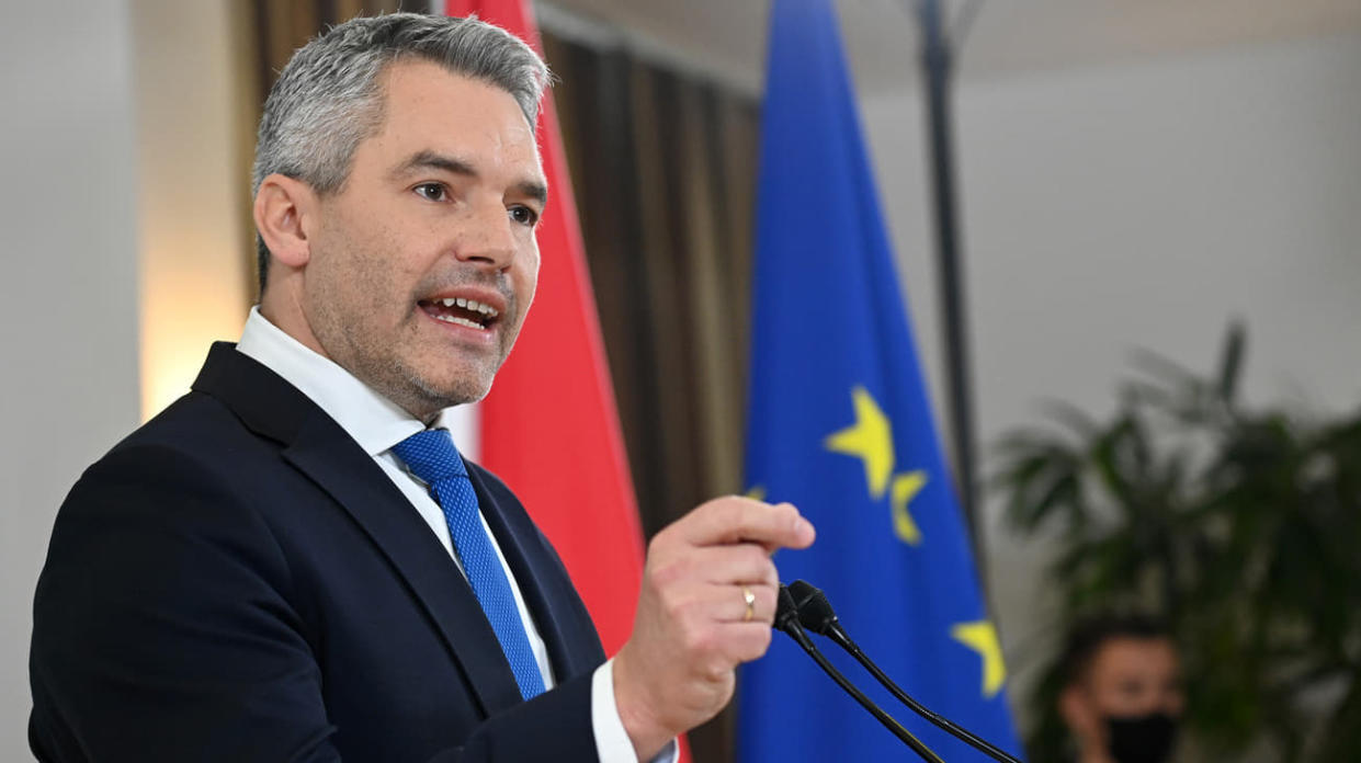 Austrian Chancellor Karl Nehammer. Stock photo: Getty Images