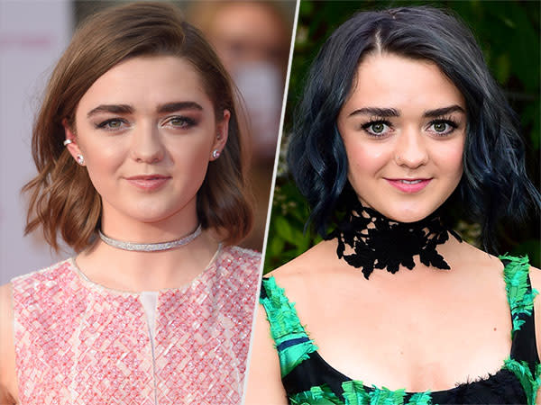 3. Maisie Williams Dyes Her Hair Blue for Game of Thrones Premiere - wide 8