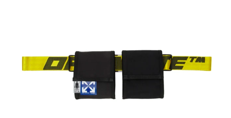 Off-White black & yellow two-pocket fanny pack, 44% off. US$300 (was US$535). PHOTO: Ssense