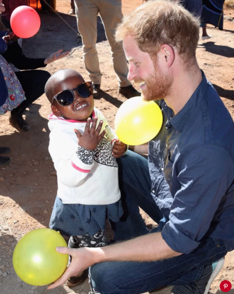 Prince Harry during a visit to Lesotho, Africa, in June