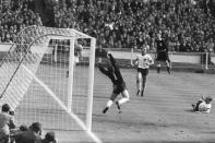 <p>… and the ball clearly crosses the line to put England 3-2 up </p>