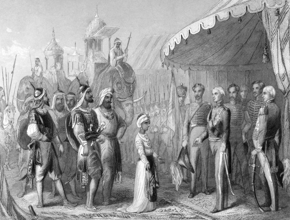 Illustration of submission of Maharaja Duleep Singh