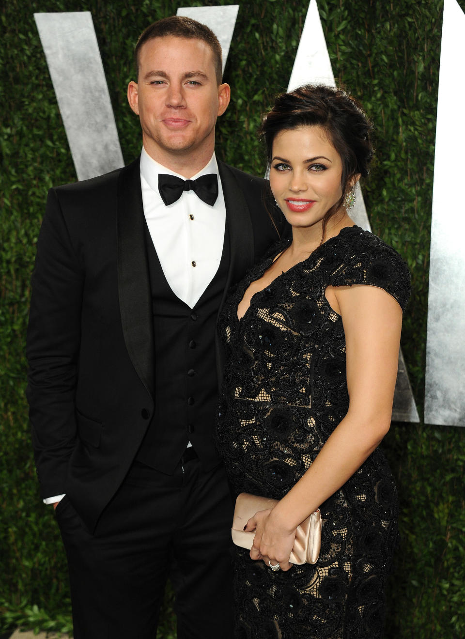 FILE - This Feb. 24, 2013 file photo shows Channing Tatum, left, and Jenna Dewan-Tatum at the 2013 Vanity Fair Oscars Viewing and After Party at the Sunset Plaza Hotel in West Hollywood, Calif. Dewan-Tatum gave birth Friday, May 31, in London, where her Channing Tatum is filming the movie “Jupiter Ascending.” The birth was announced on the separate websites for both parents, with the message “Welcome to the World!” This is the first child for the Tatums. They met on the set of the film “Step Up” and have been married since 2009. The co-starred together in last year's “10 Years.” (Photo by Jordan Strauss/Invision/AP, file)