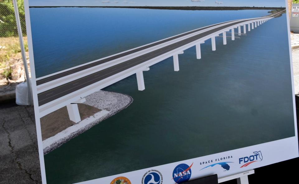 An artist's rendition of the future NASA Causeway over the Indian River Lagoon.