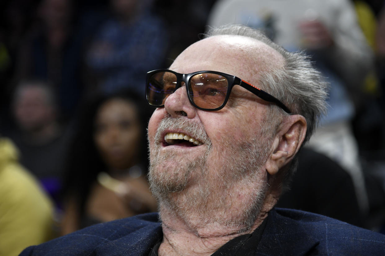 Jack Nicholson en un partido de la NBA entre Los Angeles Lakers y Memphis Grizzlies. (Photo by Kevork Djansezian/Getty Images)