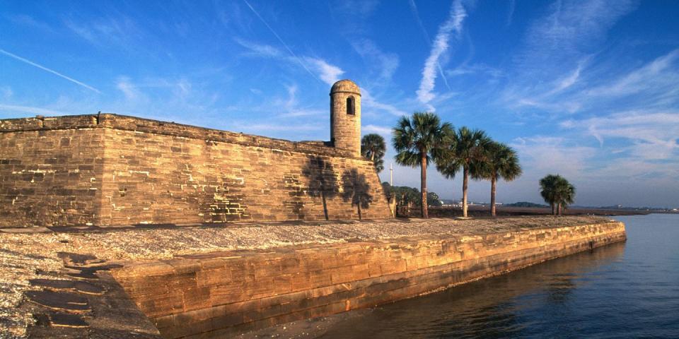 <p><strong>Best for Historic Florida </strong></p><p>St. Augustine, on <a href="https://www.bestproducts.com/fun-things-to-do/g2471/amazing-beaches-in-florida/" rel="nofollow noopener" target="_blank" data-ylk="slk:Florida's;elm:context_link;itc:0;sec:content-canvas" class="link ">Florida's</a> northeast coast, is said to be the oldest city in the United States. Originally settled in 1565 by the Spanish, you'll still find Spanish colonial buildings, the 17th-century <a href="https://go.redirectingat.com?id=74968X1596630&url=https%3A%2F%2Fwww.tripadvisor.com%2FAttraction_Review-g34599-d108572-Reviews-Castillo_de_San_Marcos-St_Augustine_Florida.html&sref=https%3A%2F%2Fwww.countryliving.com%2Flife%2Fg37186621%2Fbest-places-to-experience-and-visit-in-the-usa%2F" rel="nofollow noopener" target="_blank" data-ylk="slk:Castillo de San Marcos;elm:context_link;itc:0;sec:content-canvas" class="link ">Castillo de San Marcos</a>, and cobbled, shop-lined streets. Plus, St. Augustine Beach is a 10-mile beauty where you can park right on the sand. </p><p><strong><em>Where to Stay: </em></strong><a href="https://go.redirectingat.com?id=74968X1596630&url=https%3A%2F%2Fwww.tripadvisor.com%2FHotel_Review-g34599-d11717369-Reviews-The_Collector_Luxury_Inn_Gardens-St_Augustine_Florida.html&sref=https%3A%2F%2Fwww.countryliving.com%2Flife%2Fg37186621%2Fbest-places-to-experience-and-visit-in-the-usa%2F" rel="nofollow noopener" target="_blank" data-ylk="slk:The Collector Luxury Inn & Gardens;elm:context_link;itc:0;sec:content-canvas" class="link ">The Collector Luxury Inn & Gardens</a>, <a href="https://go.redirectingat.com?id=74968X1596630&url=https%3A%2F%2Fwww.tripadvisor.com%2FHotel_Review-g34599-d85724-Reviews-Casa_Monica_Resort_Spa_Autograph_Collection-St_Augustine_Florida.html&sref=https%3A%2F%2Fwww.countryliving.com%2Flife%2Fg37186621%2Fbest-places-to-experience-and-visit-in-the-usa%2F" rel="nofollow noopener" target="_blank" data-ylk="slk:Casa Monica Resort & Spa;elm:context_link;itc:0;sec:content-canvas" class="link ">Casa Monica Resort & Spa</a></p>