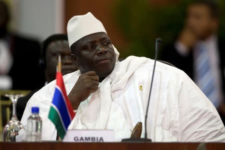 Gambia's President Al Hadji Yahya Jammeh attends the plenary session of the Africa-South America Summit on Margarita Island September 27, 2009. REUTERS/Carlos Garcia Rawlins/File Photo