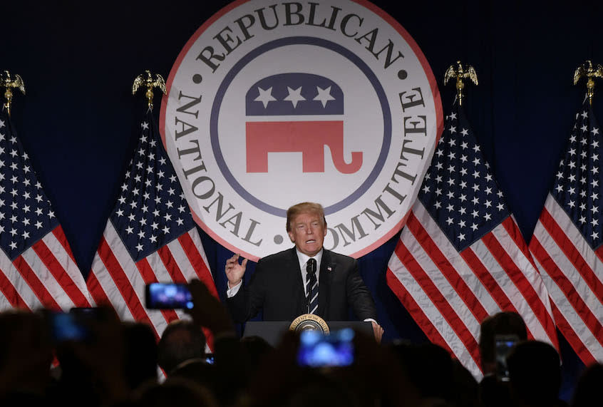 Donald Trump RNC Trump Hotel Olivier Douliery-Pool/Getty Images