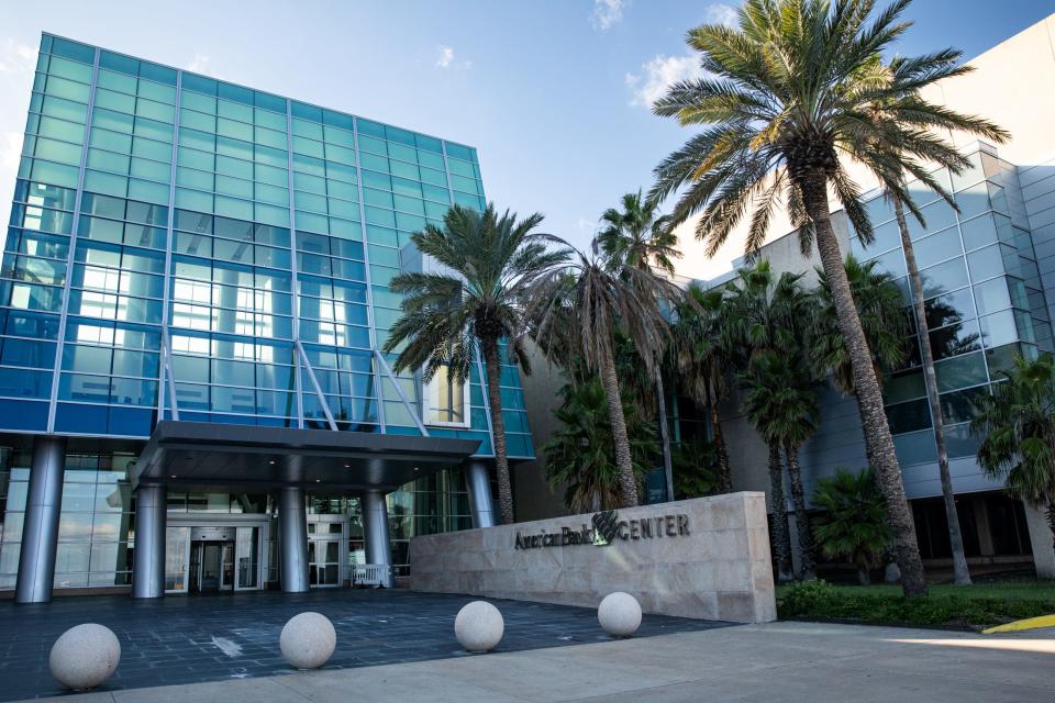 An entrance to the American Bank Center's convention center on Shoreline Boulevard on Tuesday, Nov. 15, 2023, in Corpus Christi, Texas.