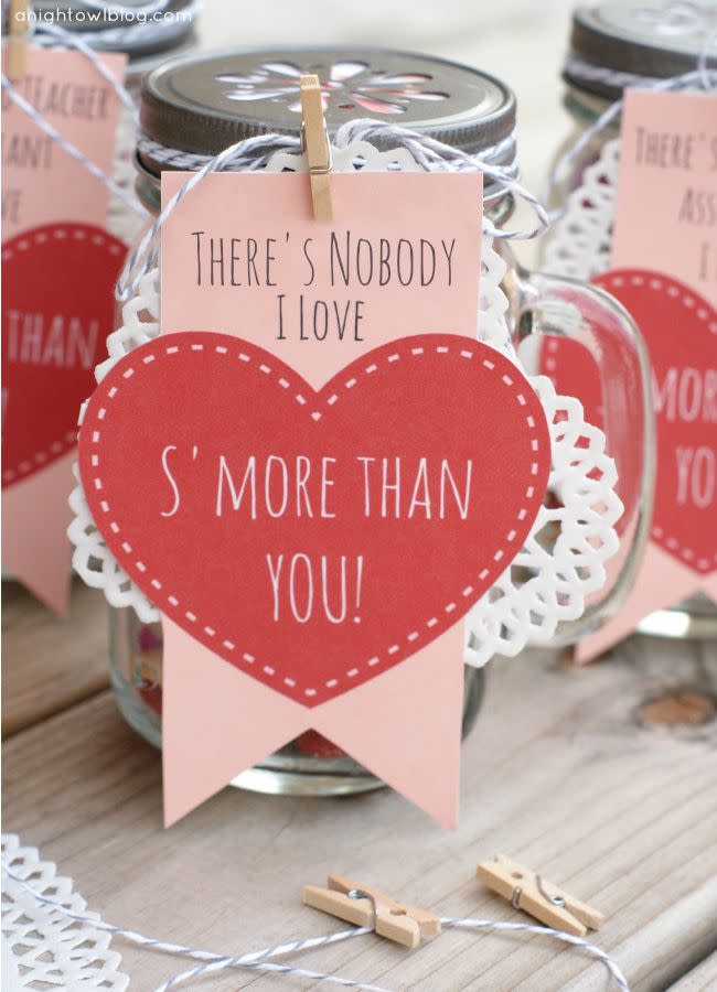 S'mores Snack Mix Valentine