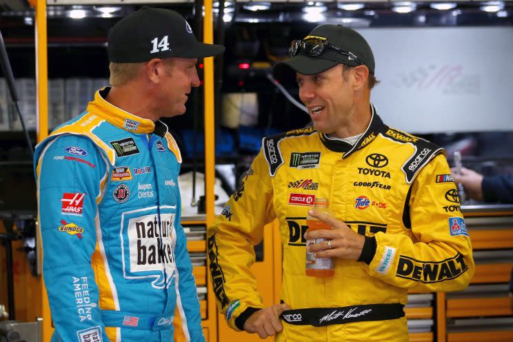 Matt Kenseth (R) and Clint Bowyer (L) are currently the last two drivers in the playoffs on points. (Getty)