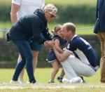 <p>Zara watched on as her daughter, Mia, gave Prince William a hug at the Maserati Royal Charity Polo Trophy Match in Tetbury, England.</p>