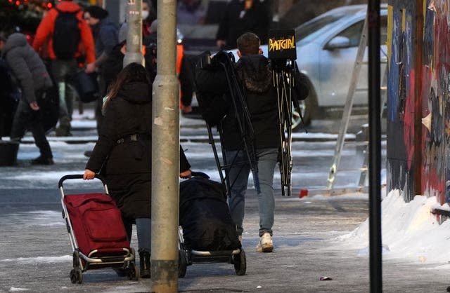 Filming in Glasgow